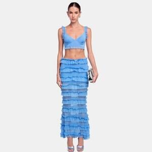 OW Collection Gracie Bustier Top and Maxi Skirt Set Size Small